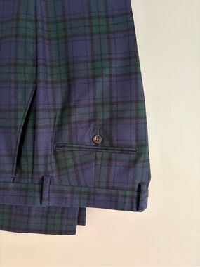 J. Crew Bowery Black Watch Tartan Trousers